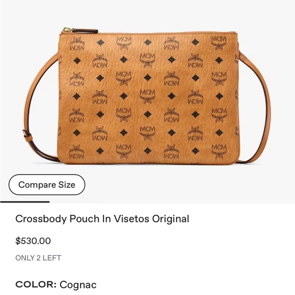 MCM Cognac Leather Logo Bag - Picture 5 of 17